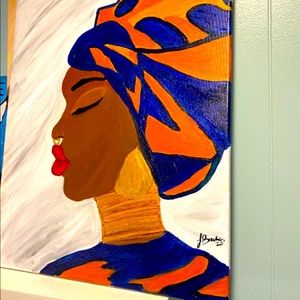 She is Patient/ African American Woman Acrylic